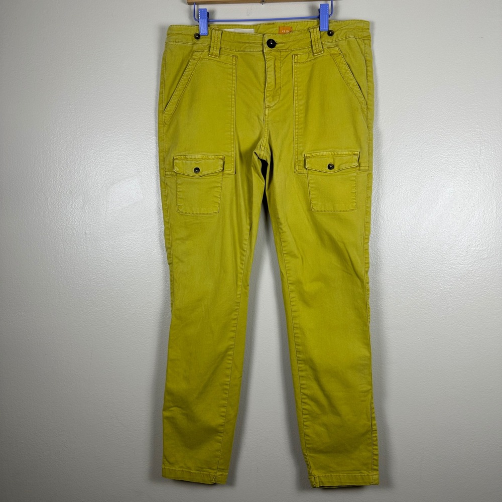 Pilcro and the Letterpress Women's 10 Cargo Pants Mustard Yellow Slim‎ Utility